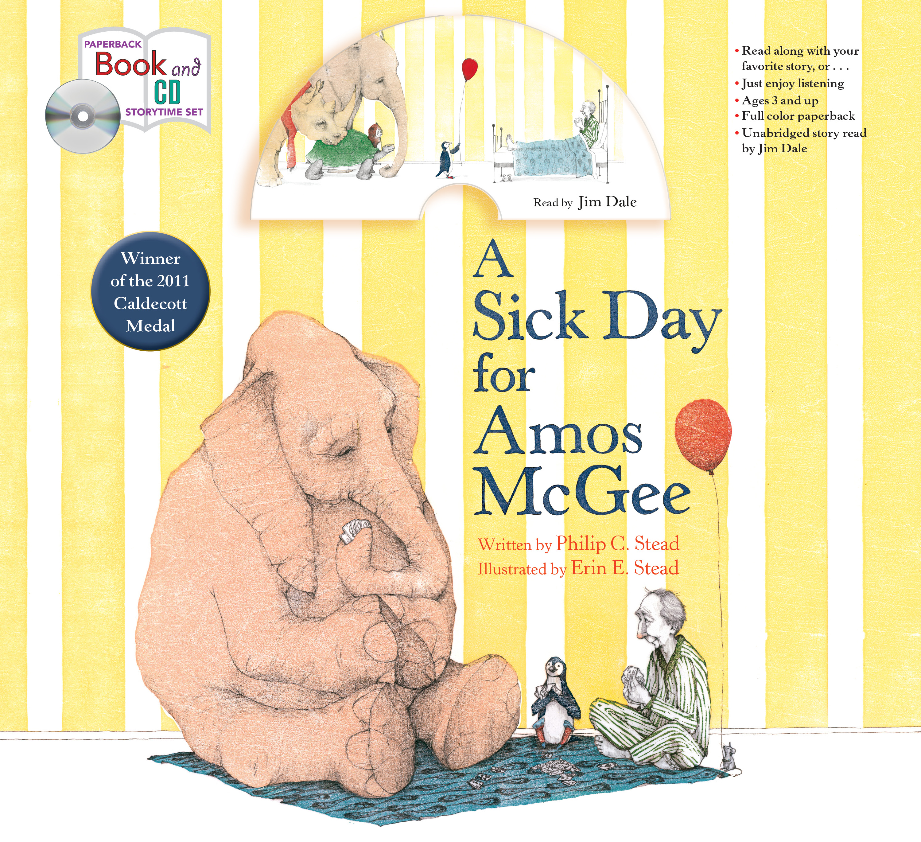 A Sick Day for Amos McGee: Book &amp; CD Storytime Set | Philip C. Stead ...