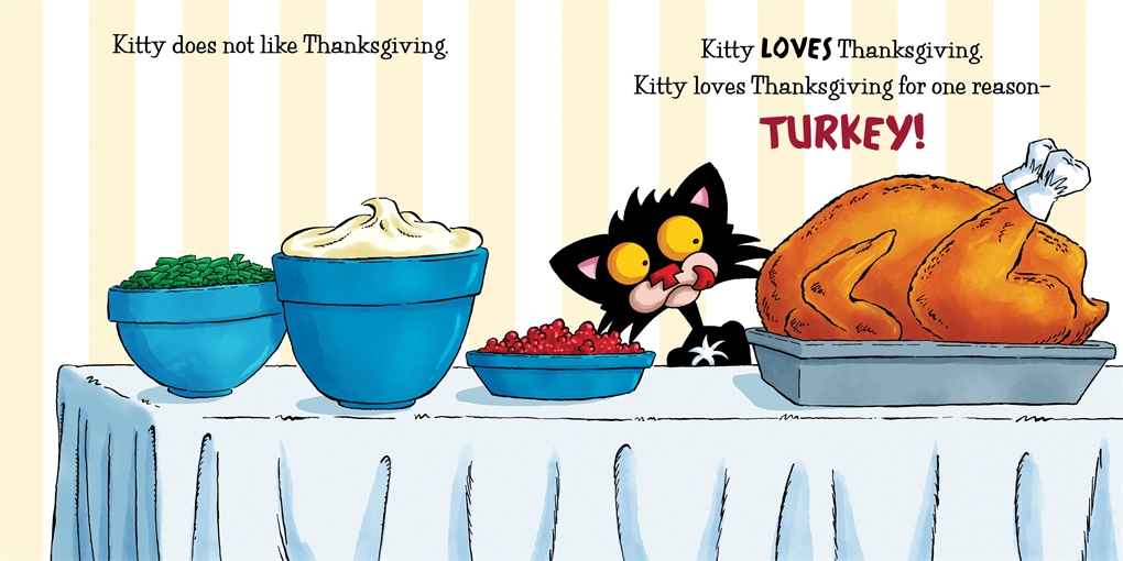 Interior book image for Bad Kitty Does Not Like Thanksgiving