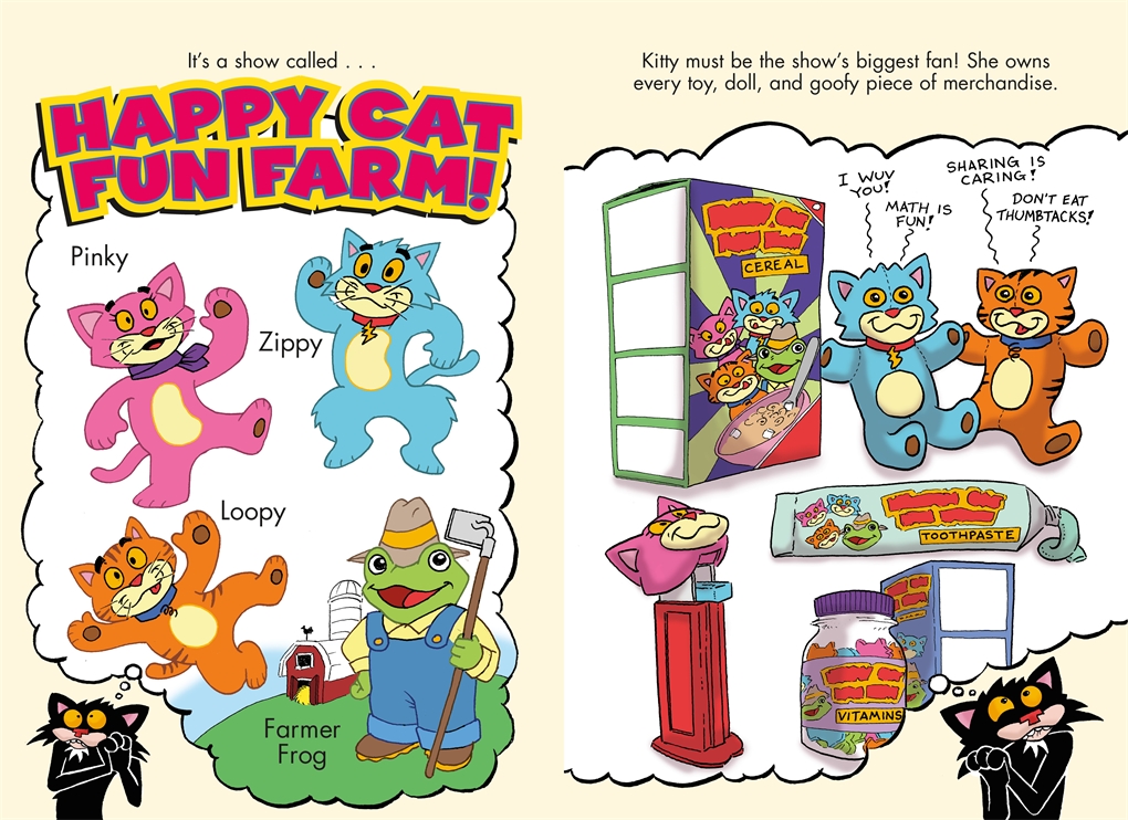 Interior book image for Bad Kitty Saves the Library (Graphic Novel)