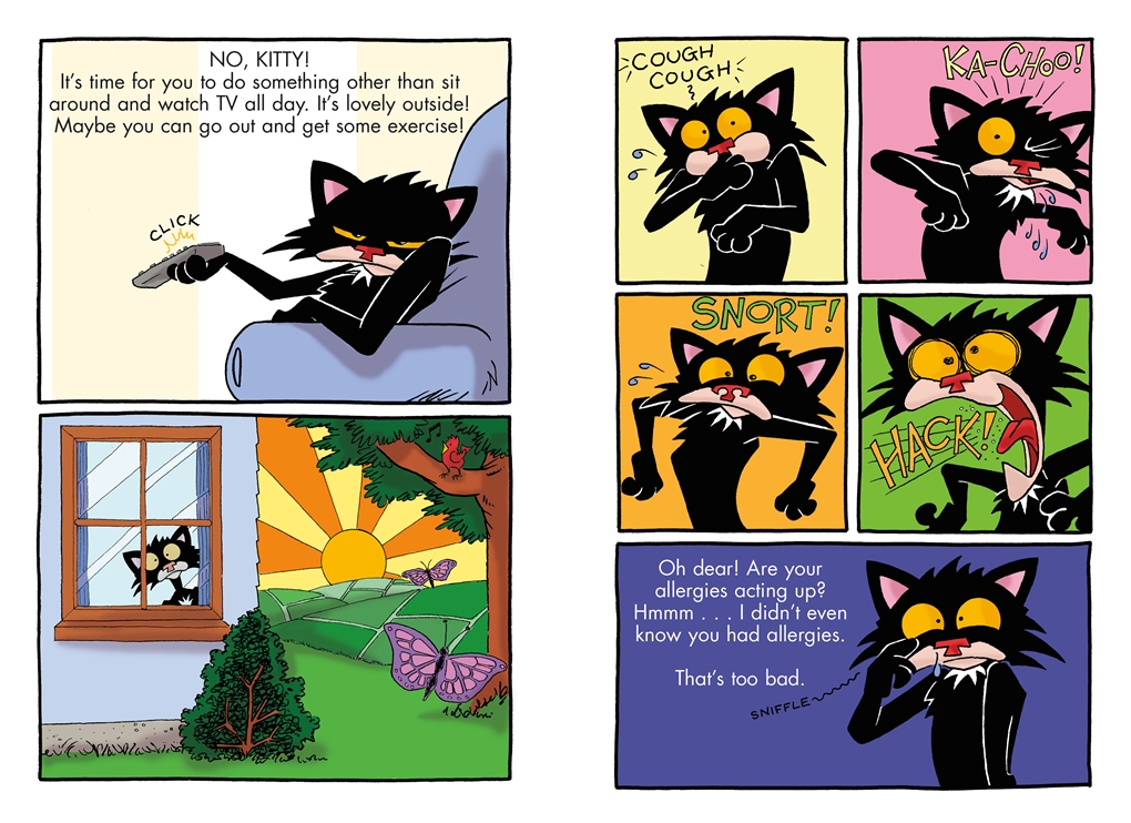 Interior book image for Bad Kitty Saves the Library (Graphic Novel)