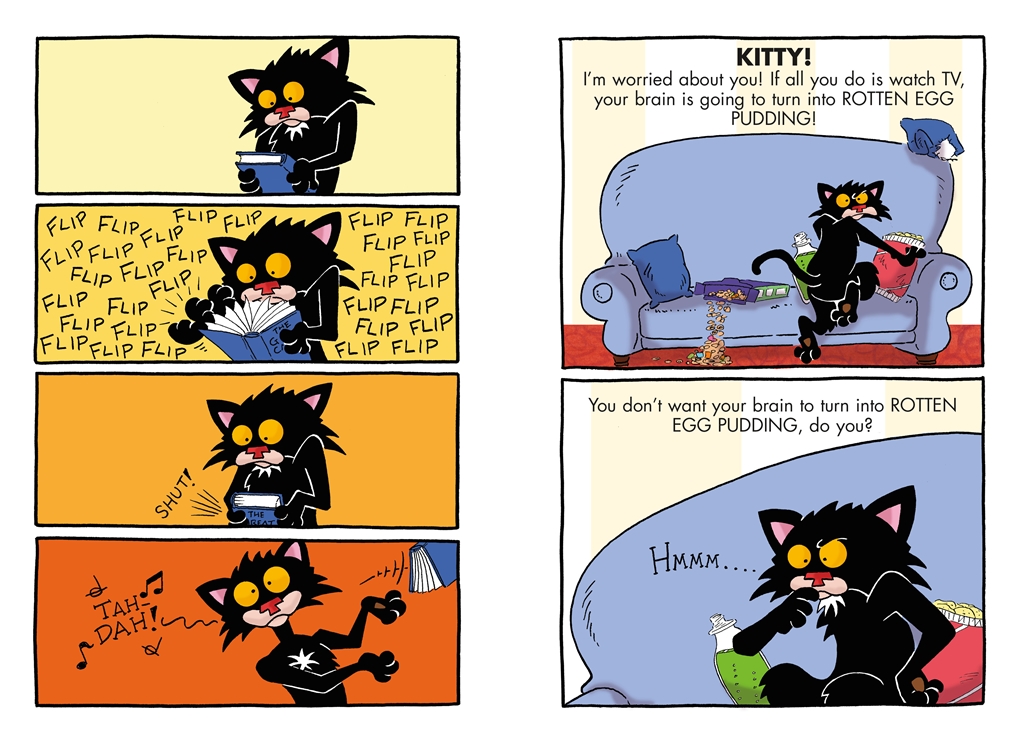 Interior book image for Bad Kitty Saves the Library (Graphic Novel)