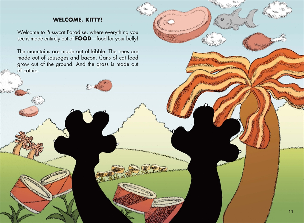 Interior book image for Bad Kitty vs the Babysitter (full-color edition)