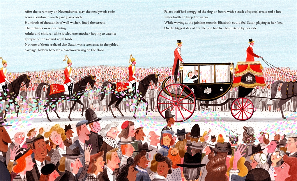 Interior book image for The Corgi and the Queen