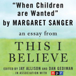 When Children Are Wanted