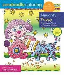 Zendoodle Coloring: Naughty Puppy Book Cover - Click to open New Releases panel