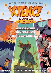 Science Comics Boxed Set: Volcanoes, Dinosaurs, and Rocks and Minerals Book Cover - Click to open :01 Collection panel